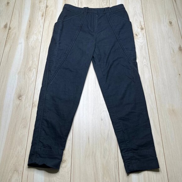 TSE Womens Navy Blue Flat Front Casual Outdoor Straight Ankle Dress Pants Size 4 - Picture 1 of 16